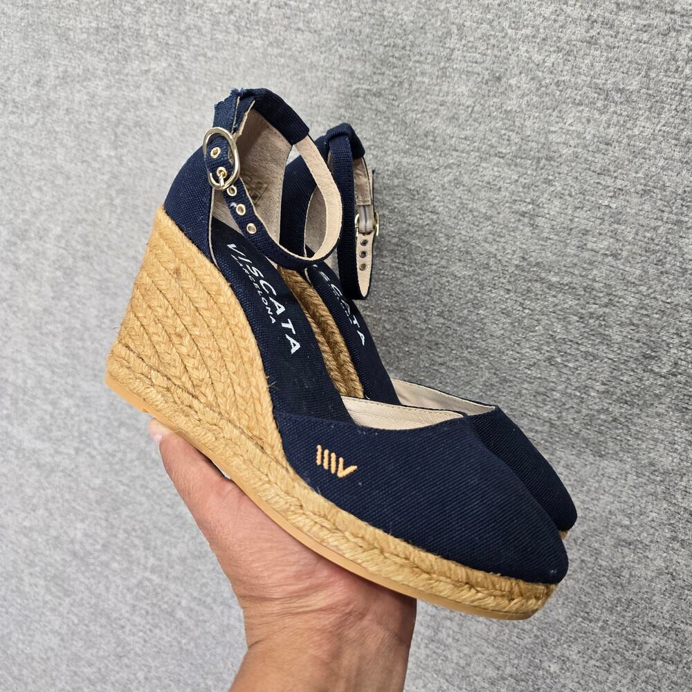VISCATA ESTARTEIT WEDGE ESPADRILLES, SIZE 37